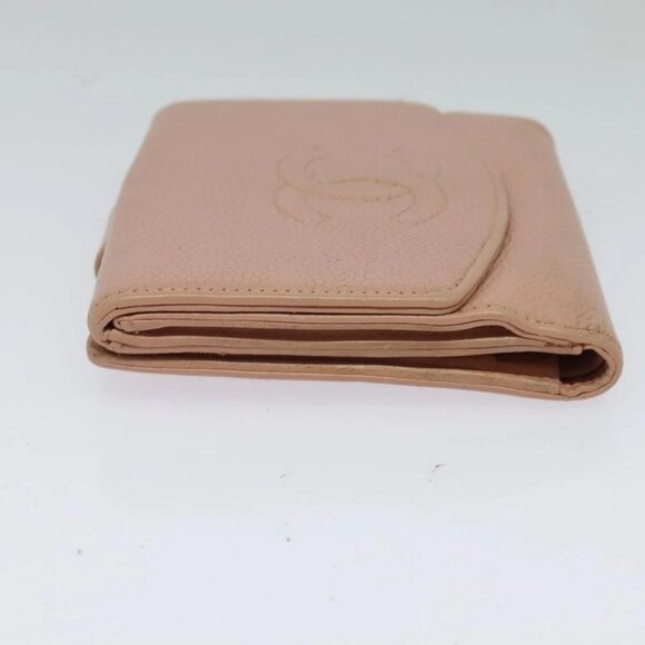 CHANEL Bifold Wallet Grained Calf Skin Pink CC - Picture 3 of 16